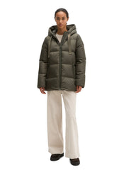 Puffer-Daunenjacke mit Kapuze