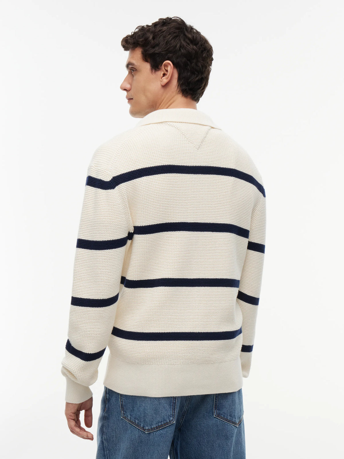 Strickpoloshirt aus Baumwolle