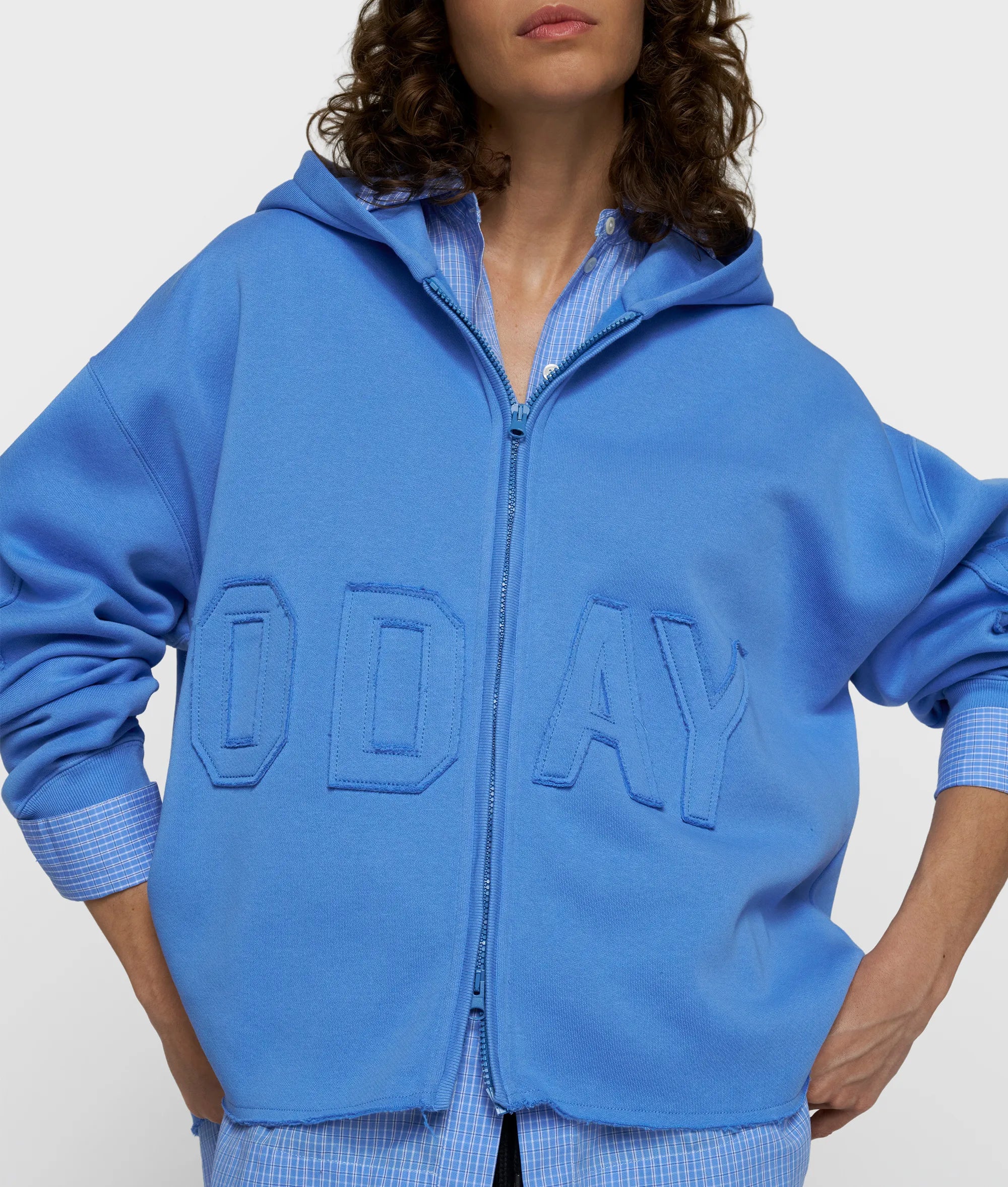 Sweatshirtjacke aus Baumwollmix