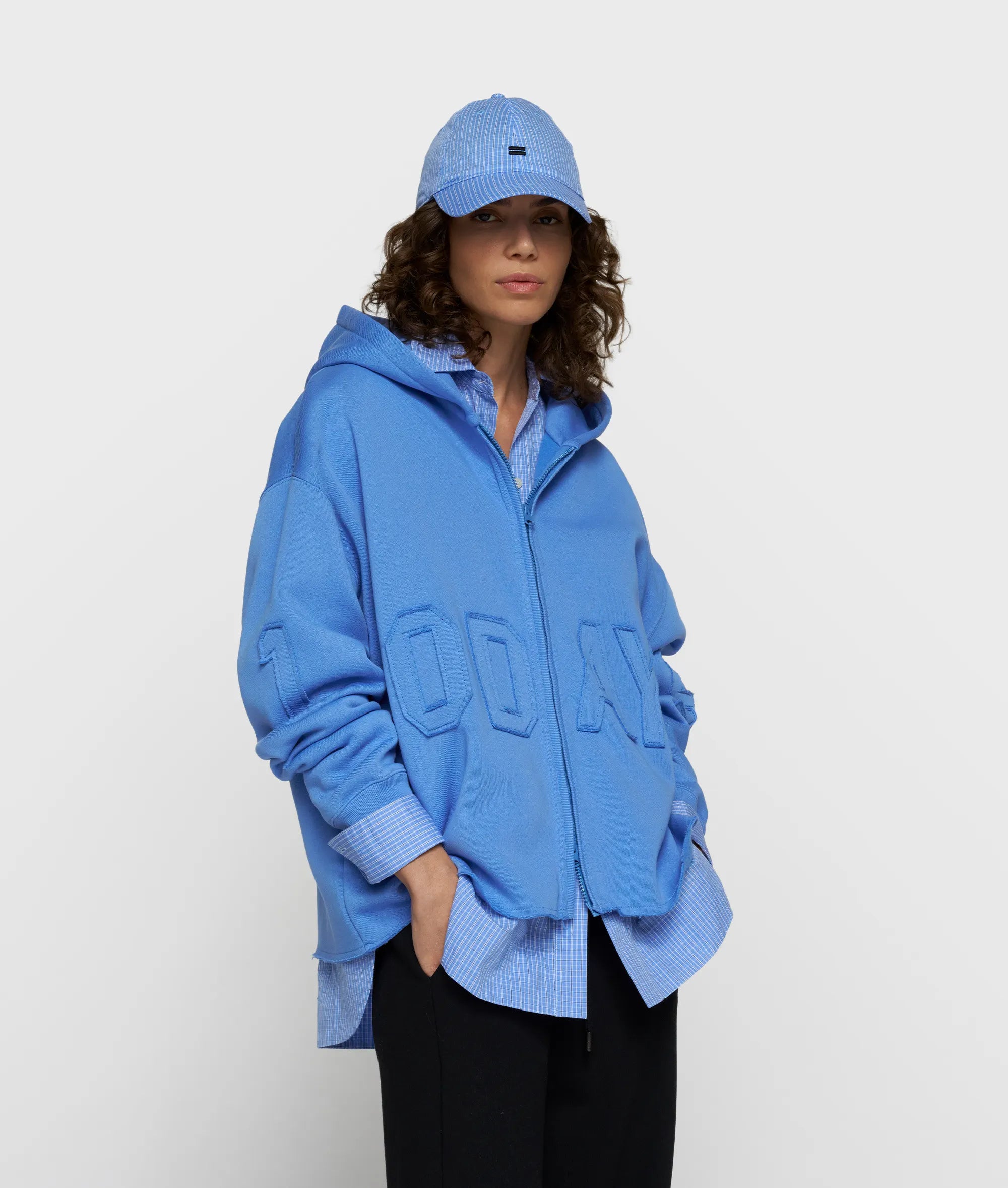Sweatshirtjacke aus Baumwollmix