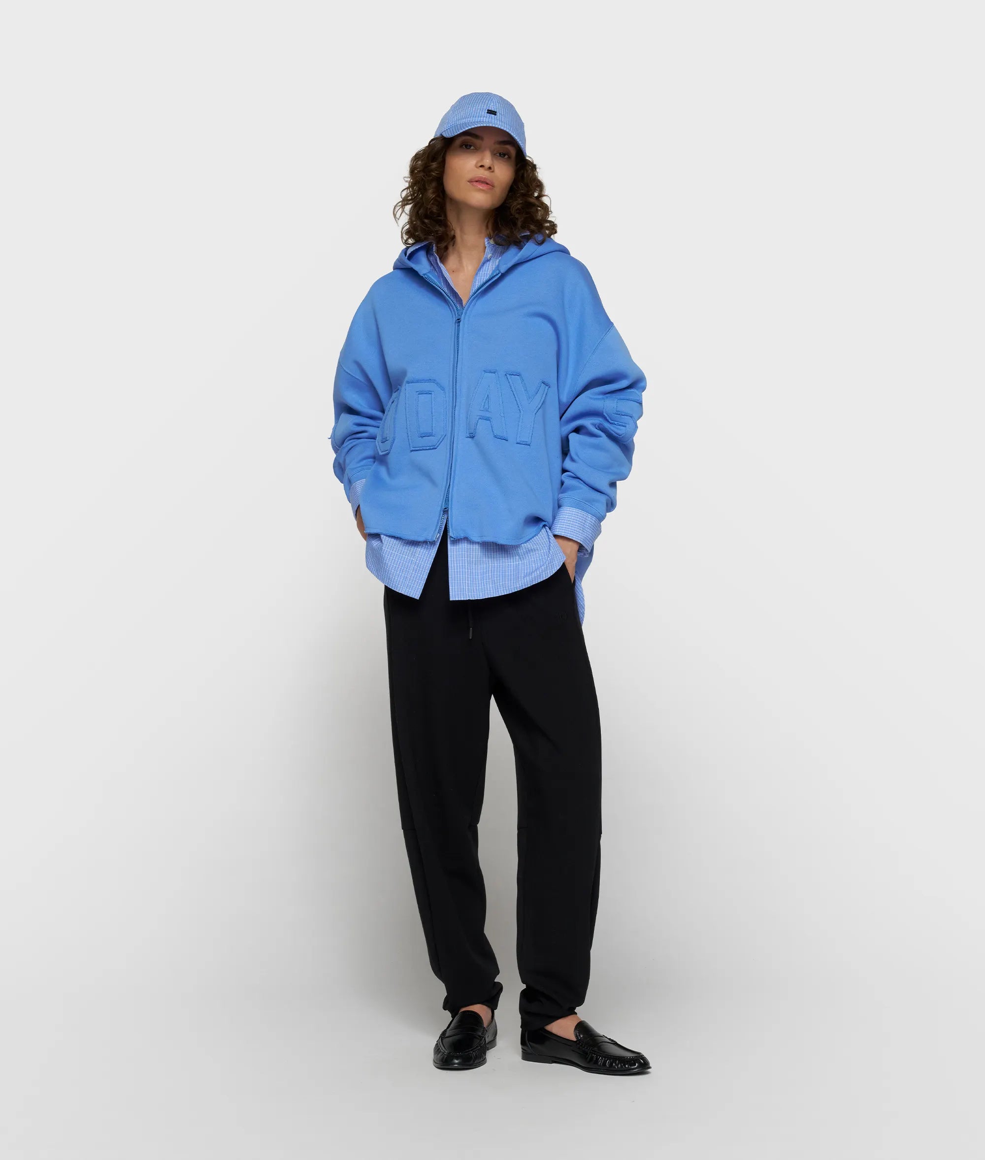 Sweatshirtjacke aus Baumwollmix