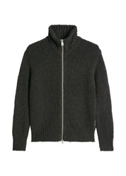 Bouclé-Strickjacke aus Schurwoll-Mix