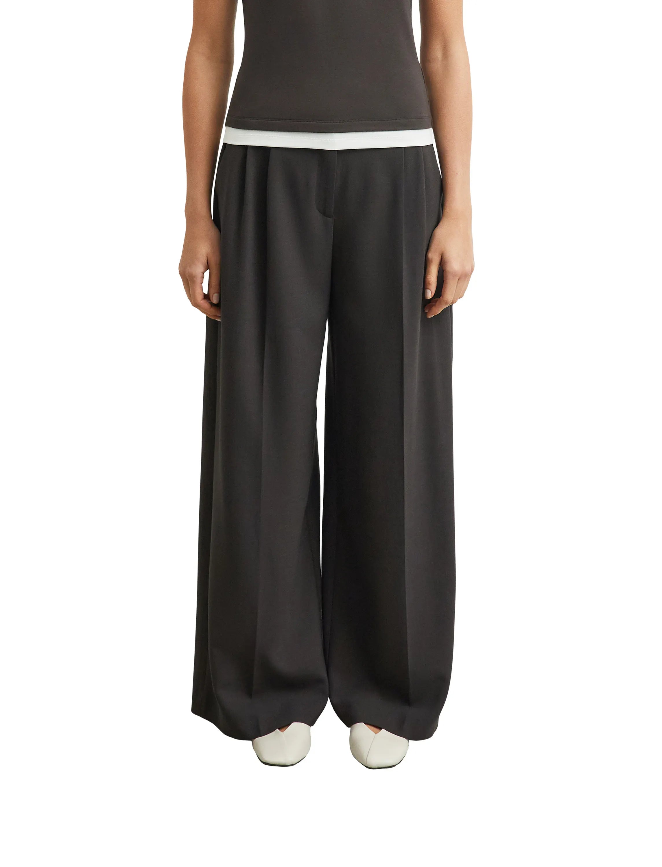 Bundfaltenhose Wide Leg