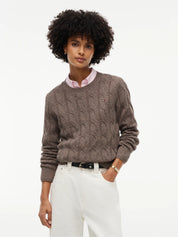 Strickpullover mit Zopfstrickmuster