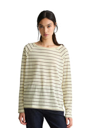 Langarmshirt aus Baumwolle gestreift