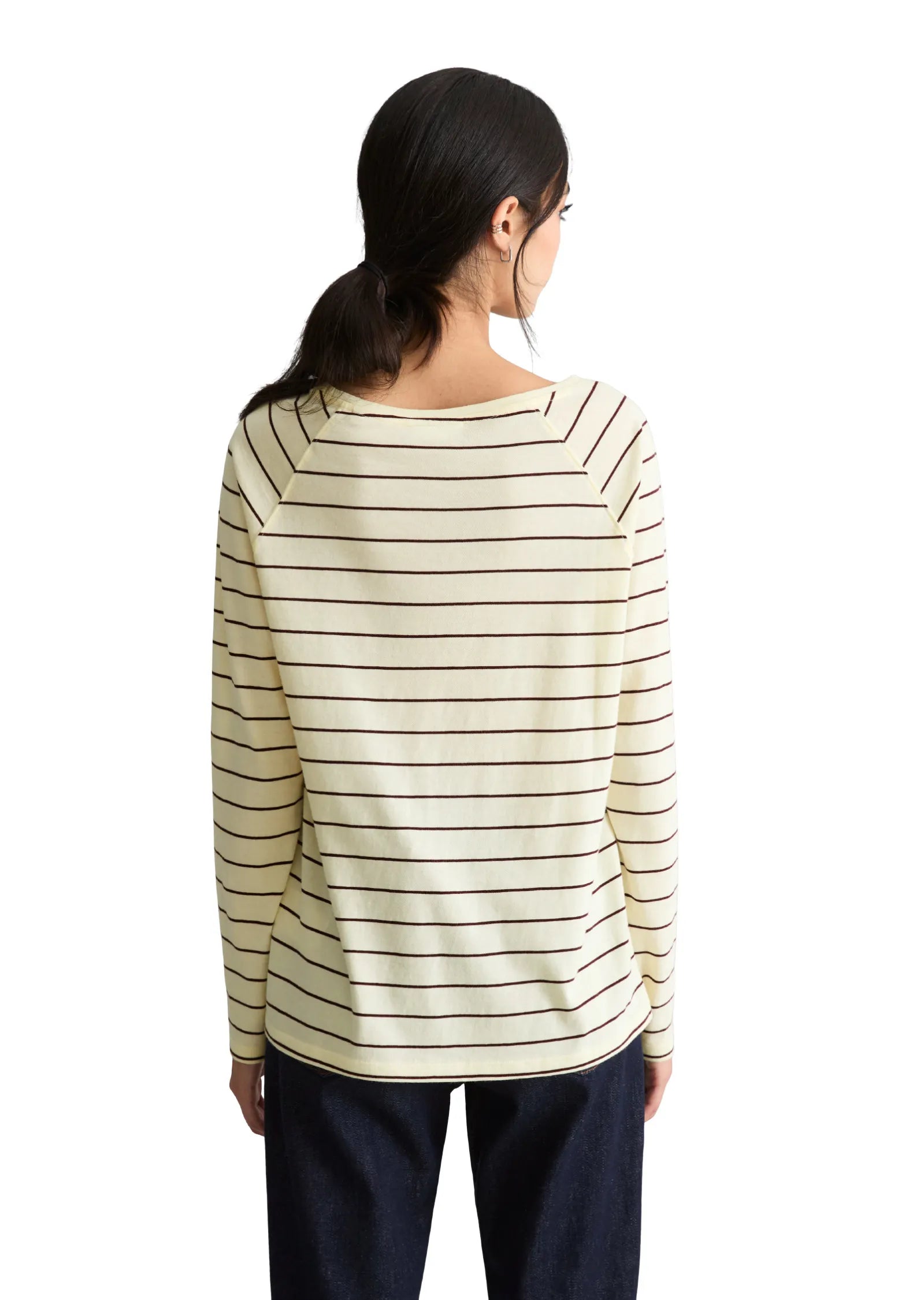 Langarmshirt aus Baumwolle gestreift