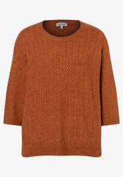 Strickpullover mit Zopfstruktur