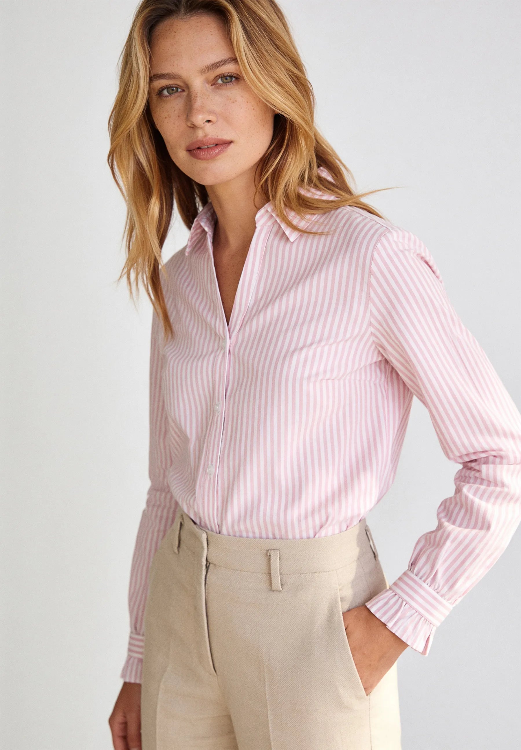 Bluse aus Baumwollmix