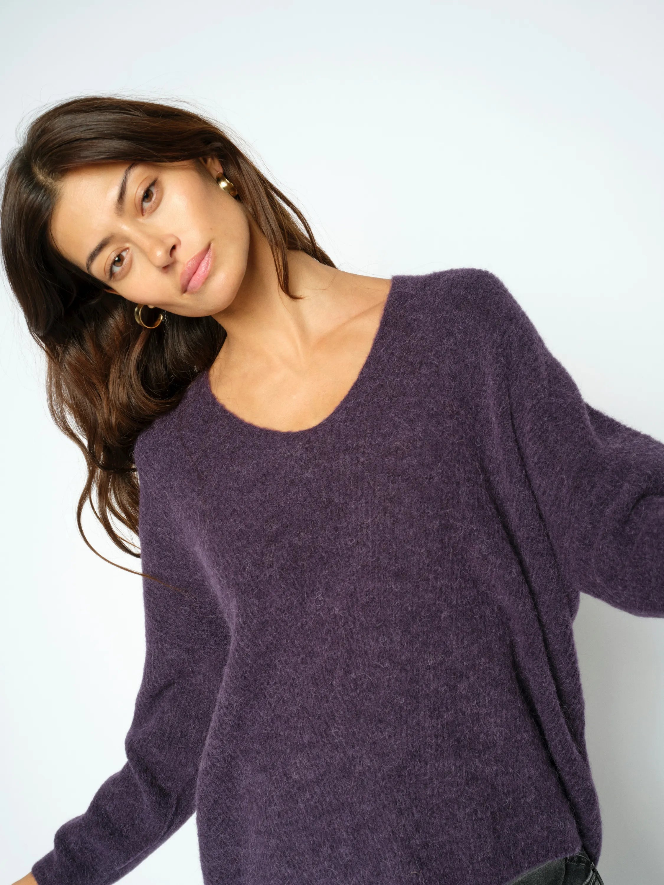 Strickpullover mit V-Ausschnitt