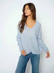 Strickpullover mit V-Ausschnitt