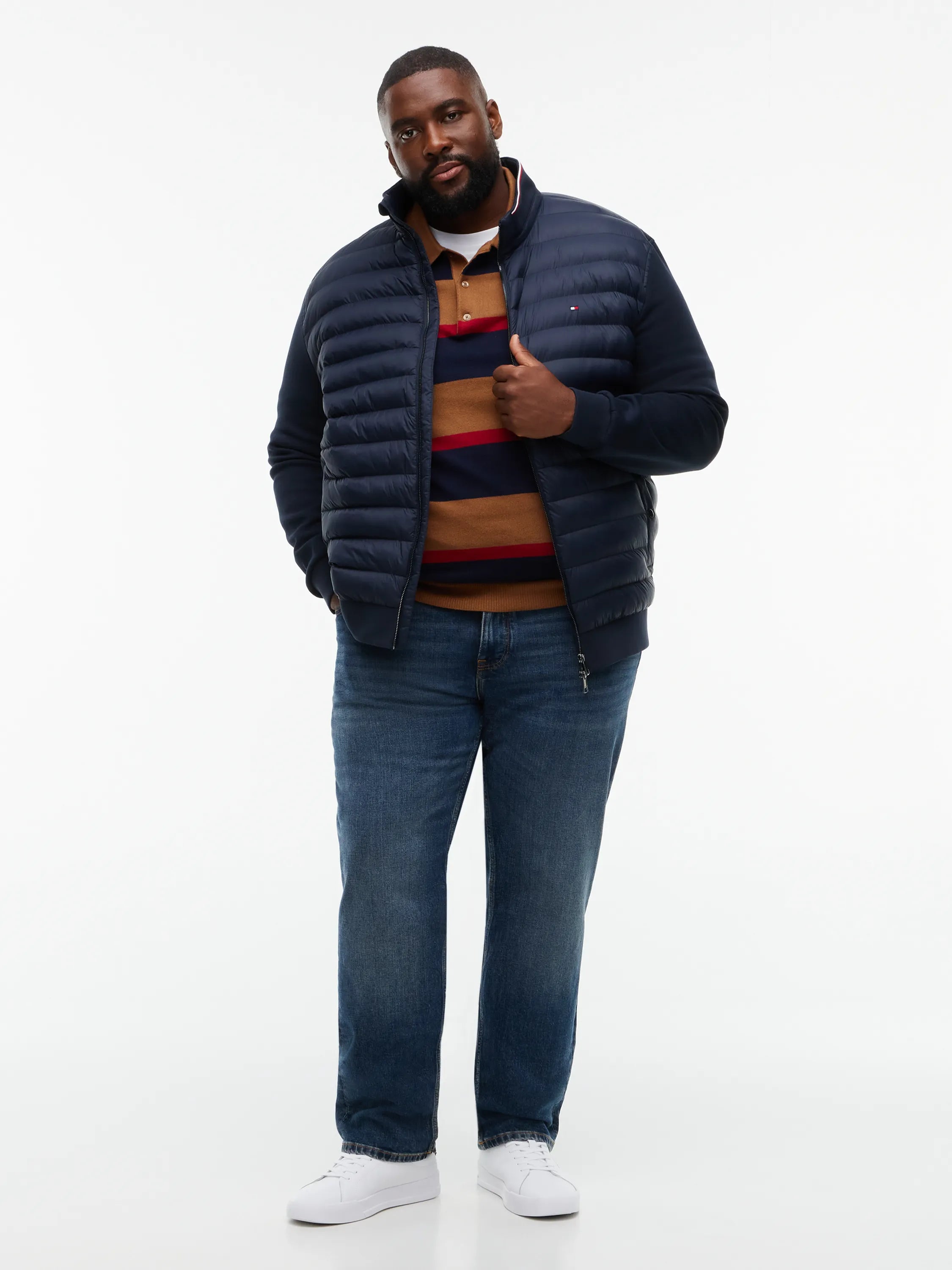 Hybrid-Steppjacke mit Stehkragen