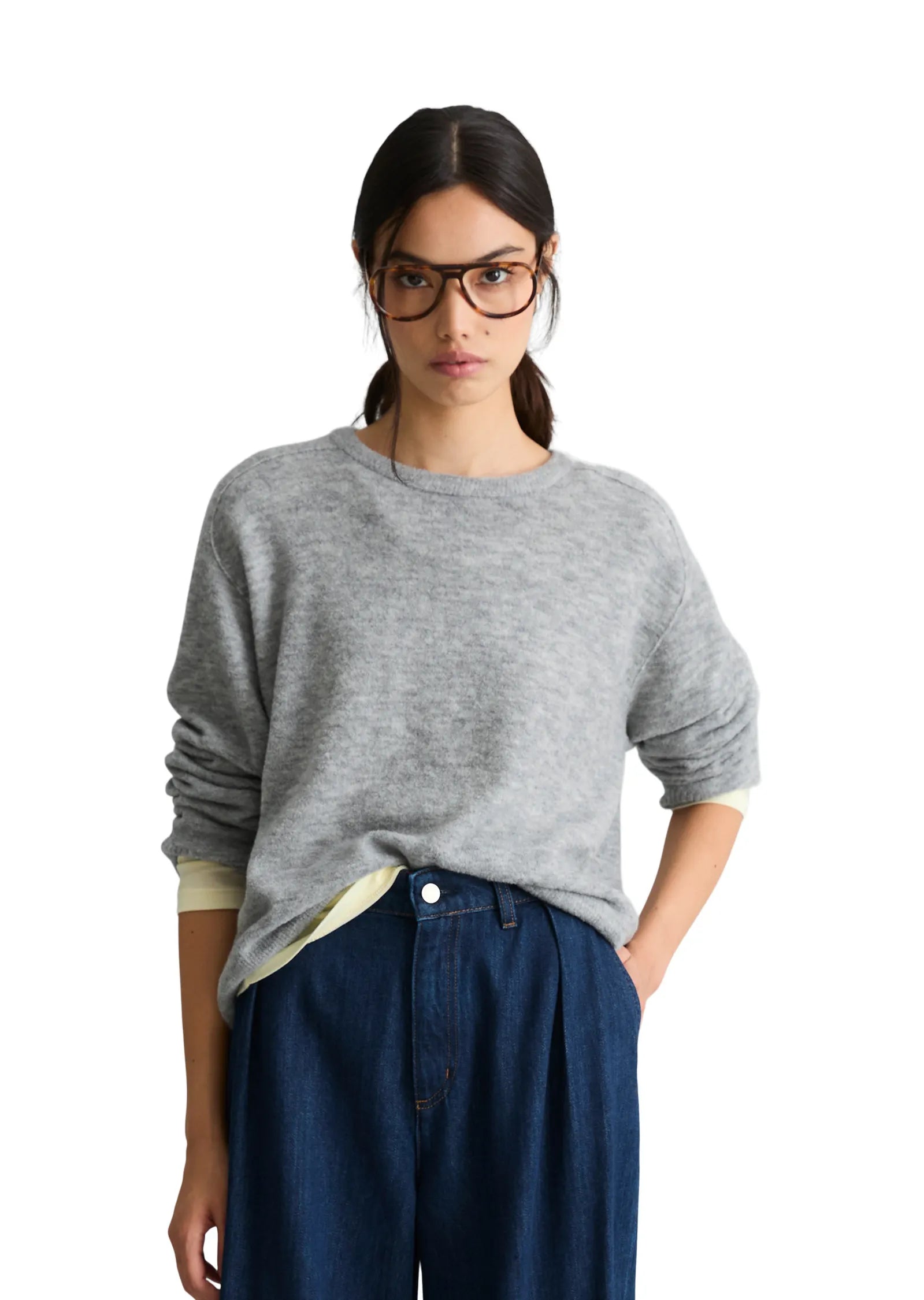 Strickpullover aus Schurwollmix