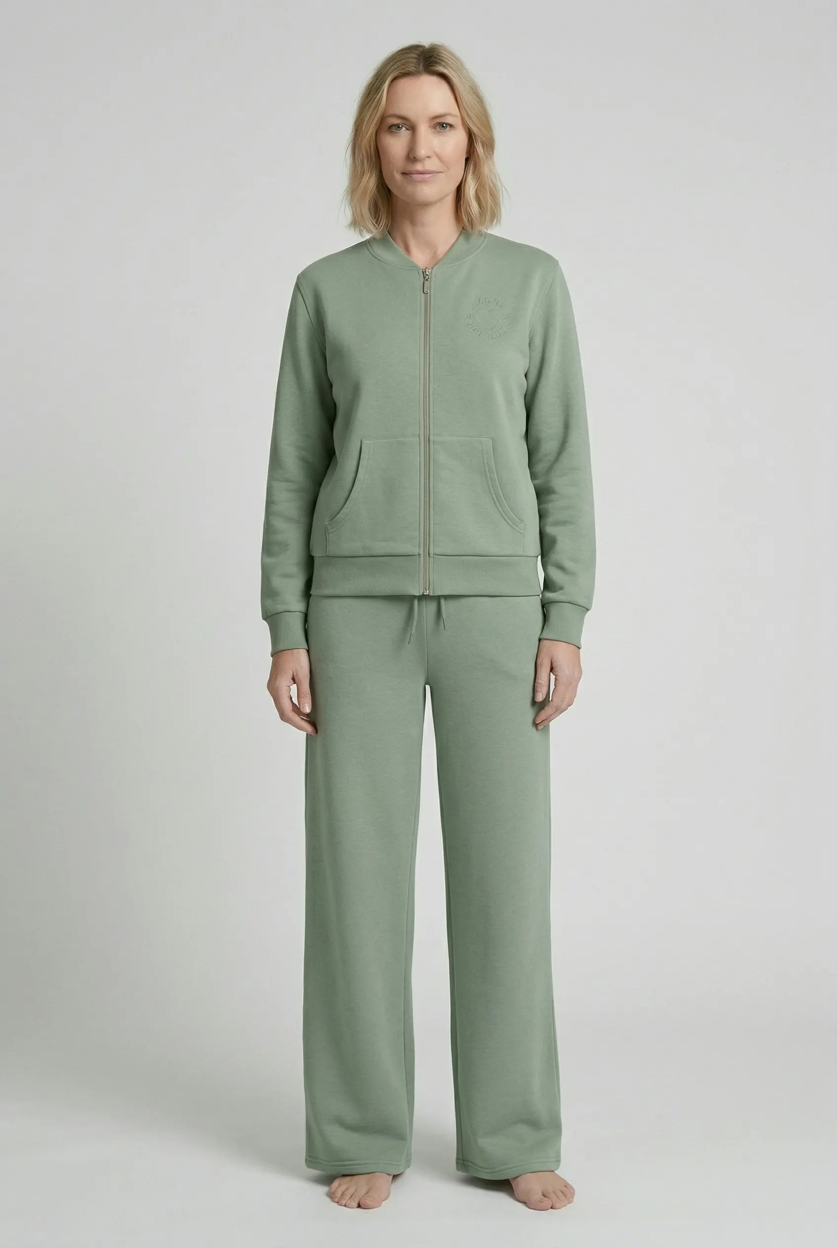 Sweatjacke aus Baumwollmix