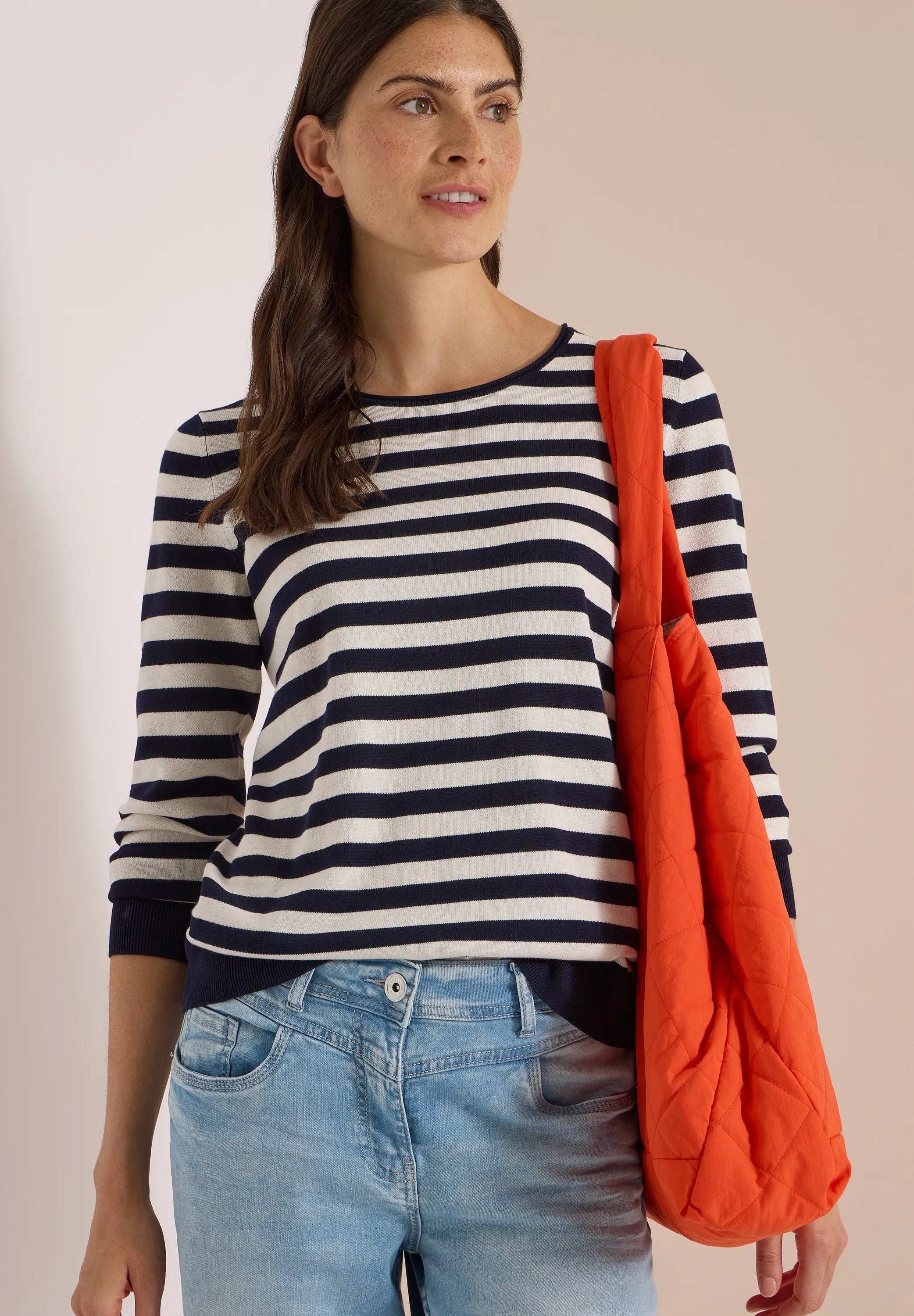 Strickpullover gestreift