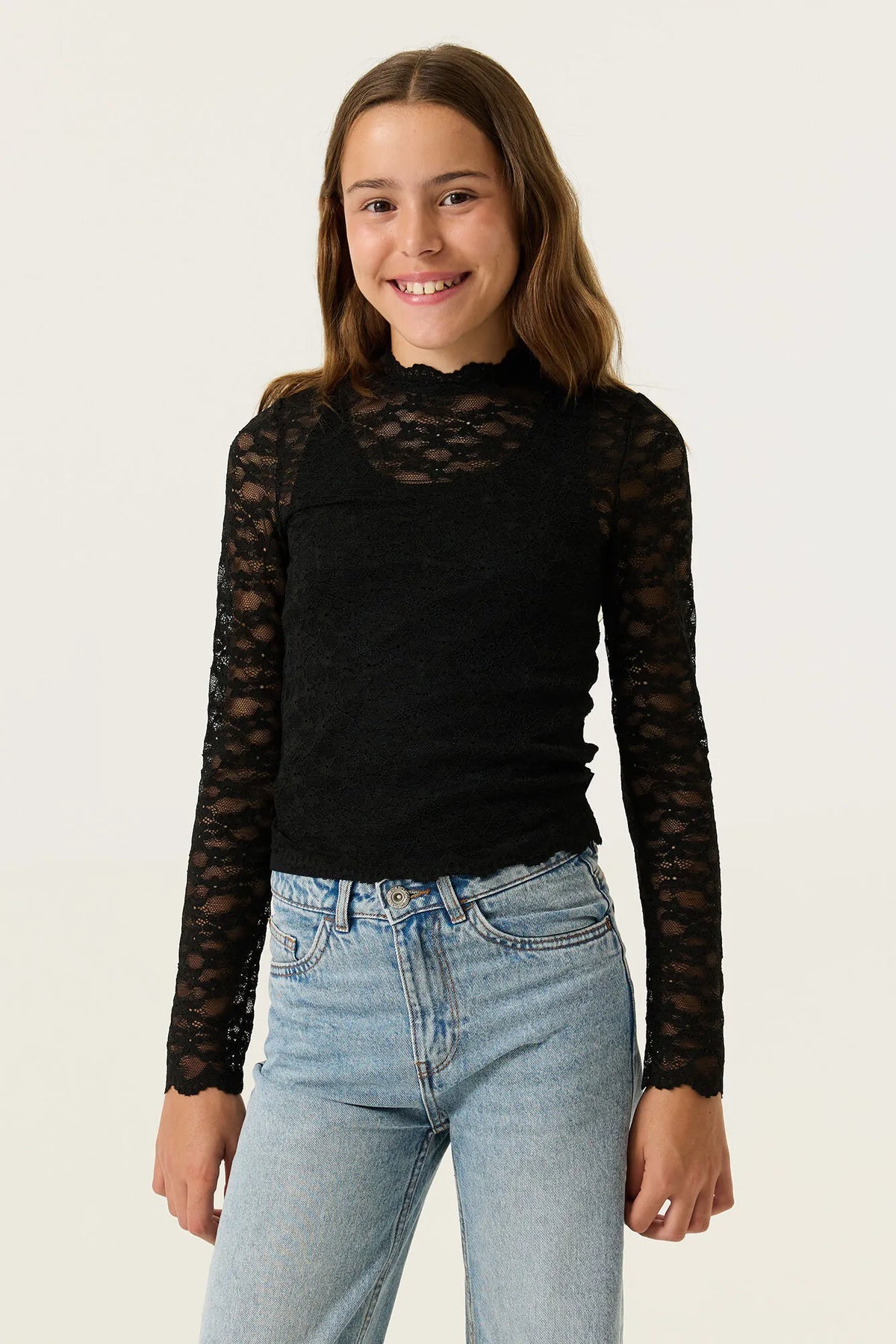 Langarmshirt mit Stehkragen