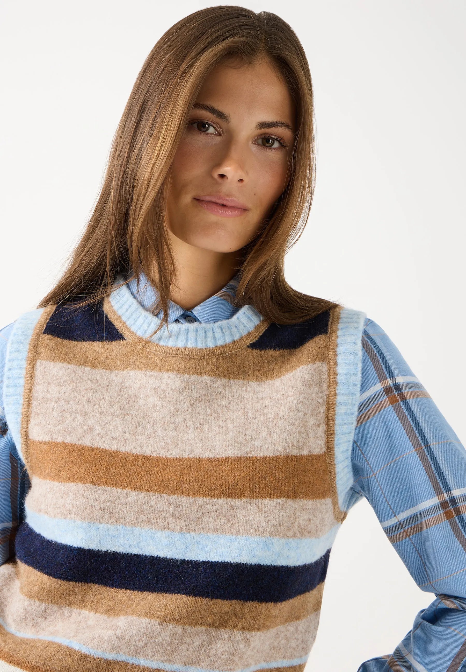 Strickpullunder gestreift