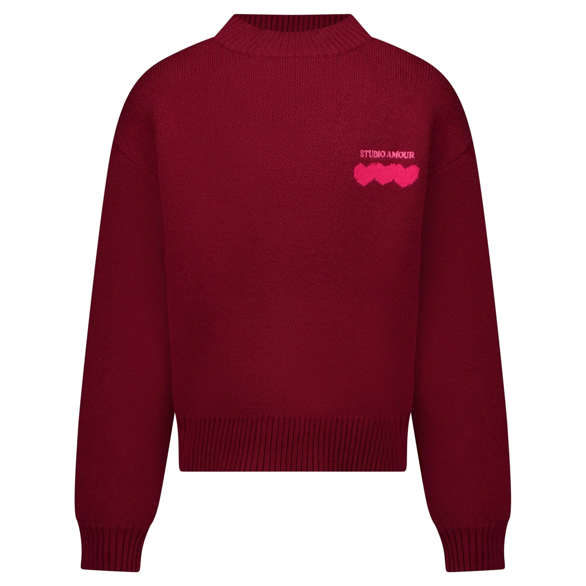 Strickpullover mit Stehkragen