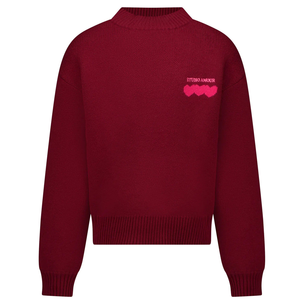 Strickpullover mit Stehkragen