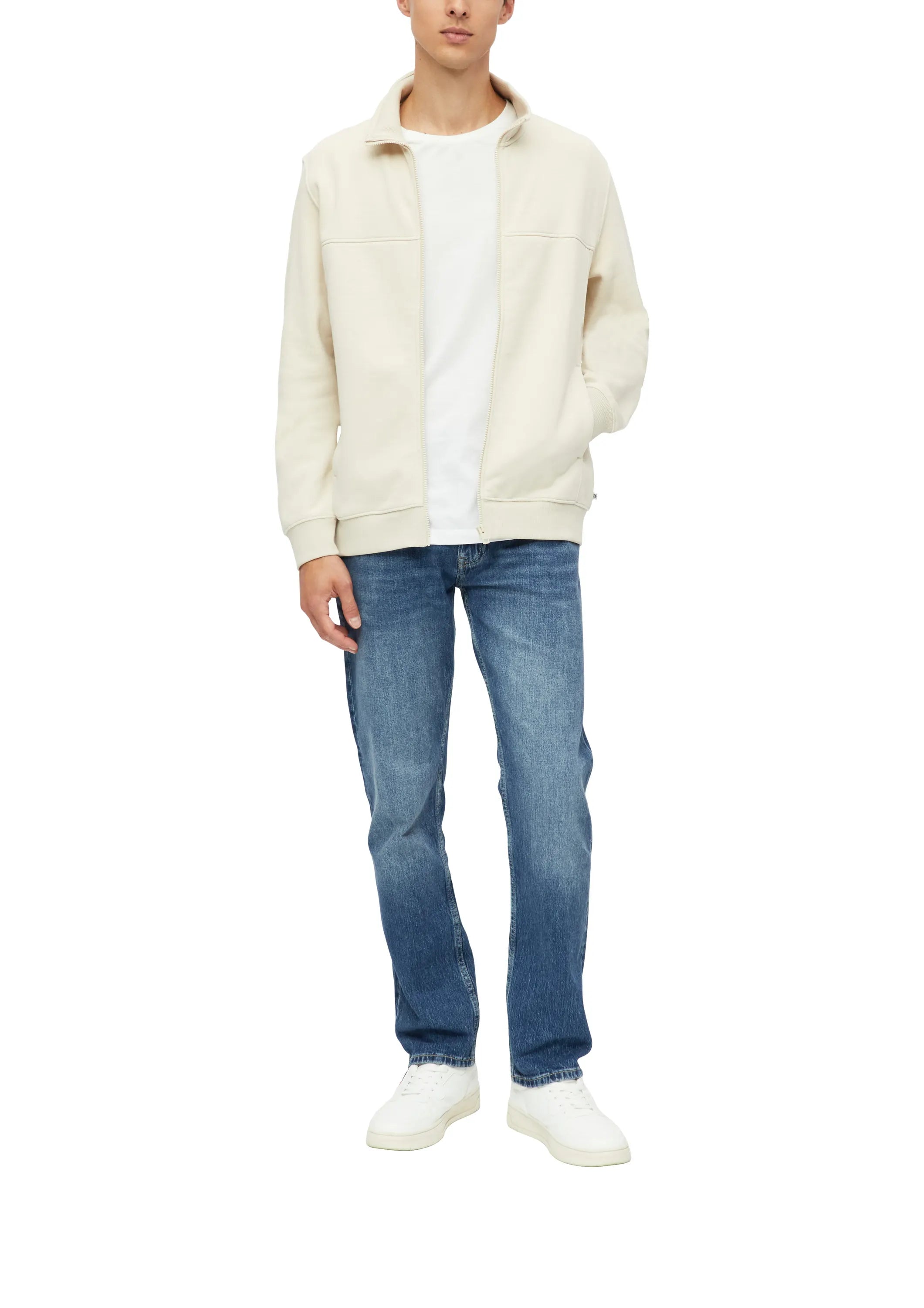 Sweatshirtjacke aus Baumwollmix