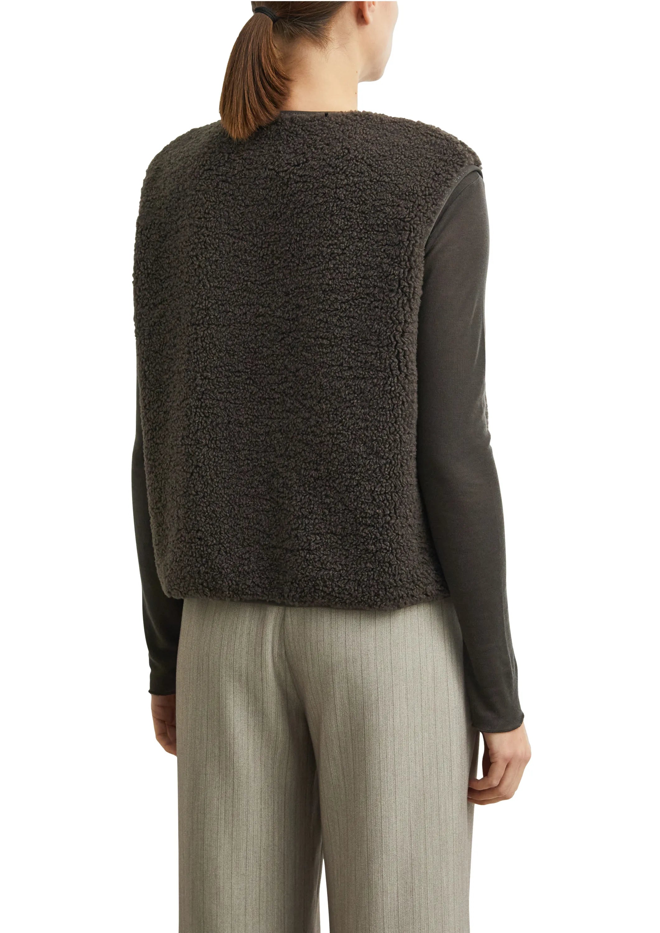 Teddy-Weste reversible