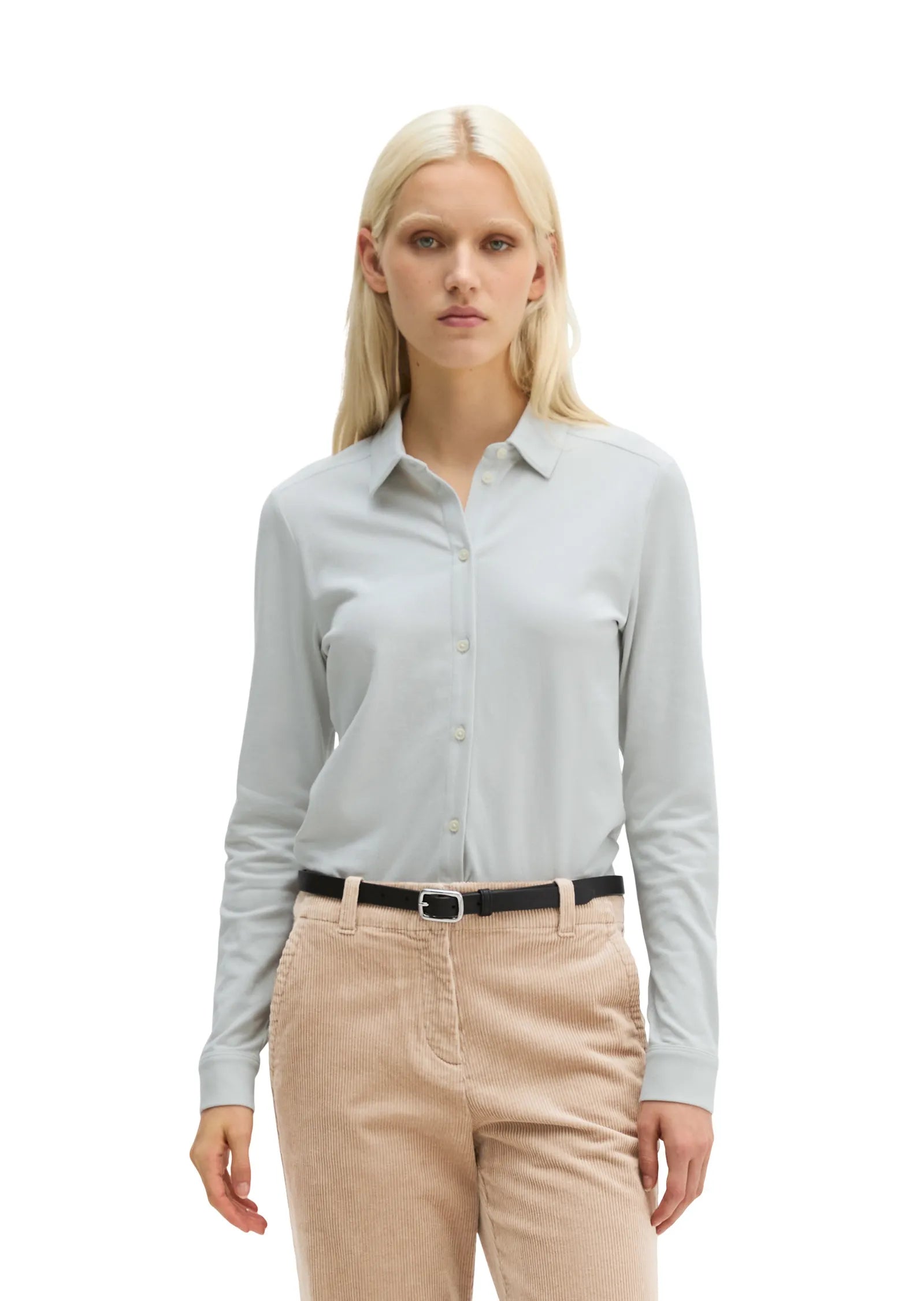 Langarm Poloshirt