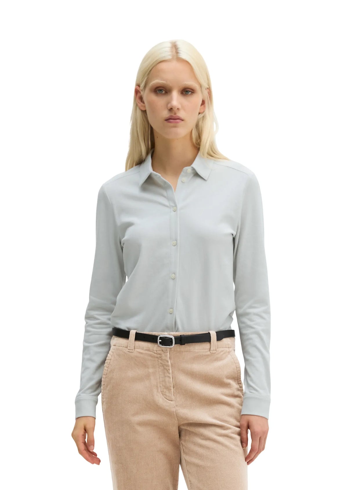 Langarm Poloshirt