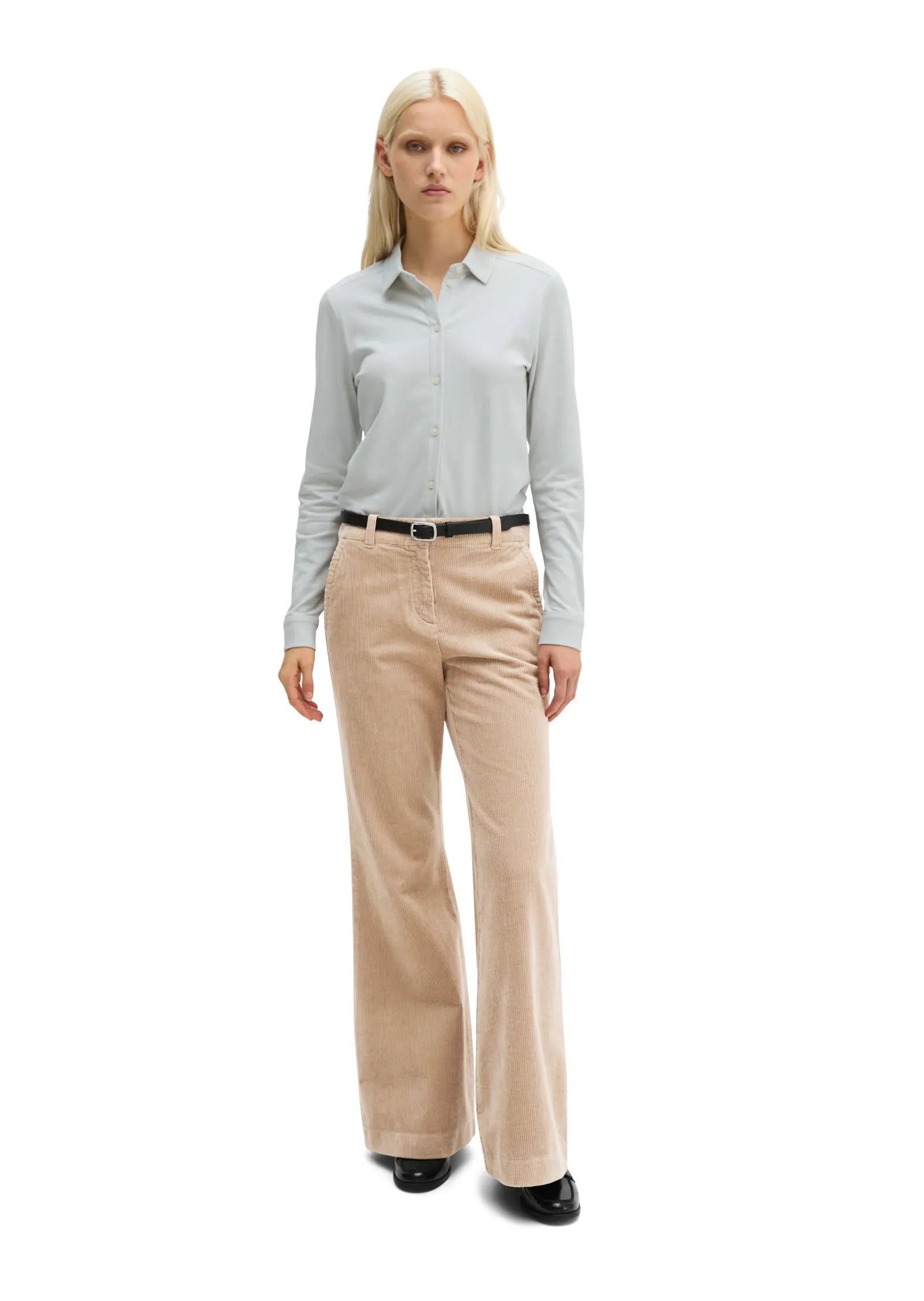 Langarm Poloshirt