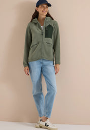 Fleecejacke mit Kapuze