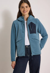 Fleecejacke mit Kapuze