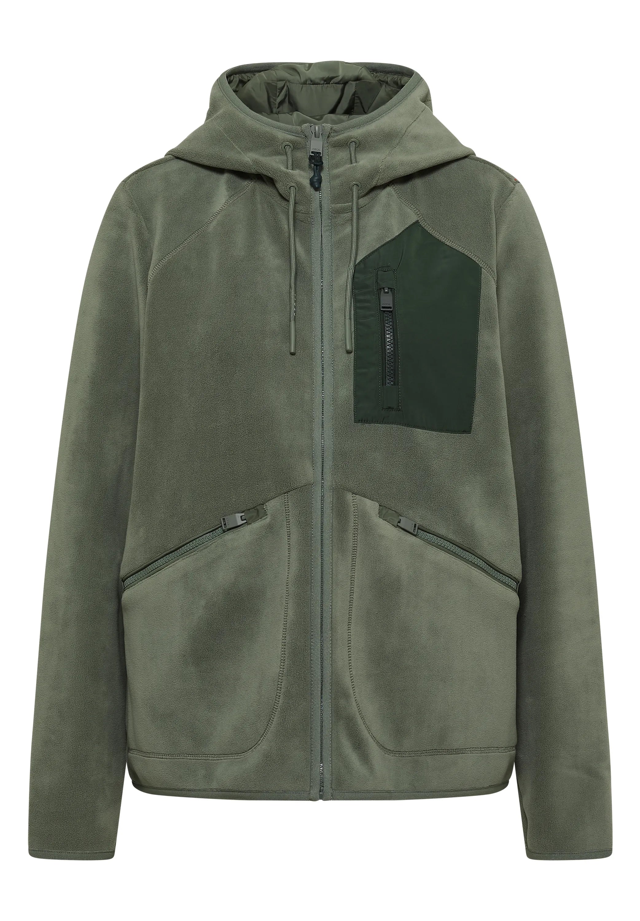 Fleecejacke mit Kapuze