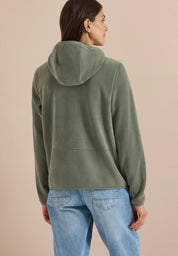 Fleecejacke mit Kapuze