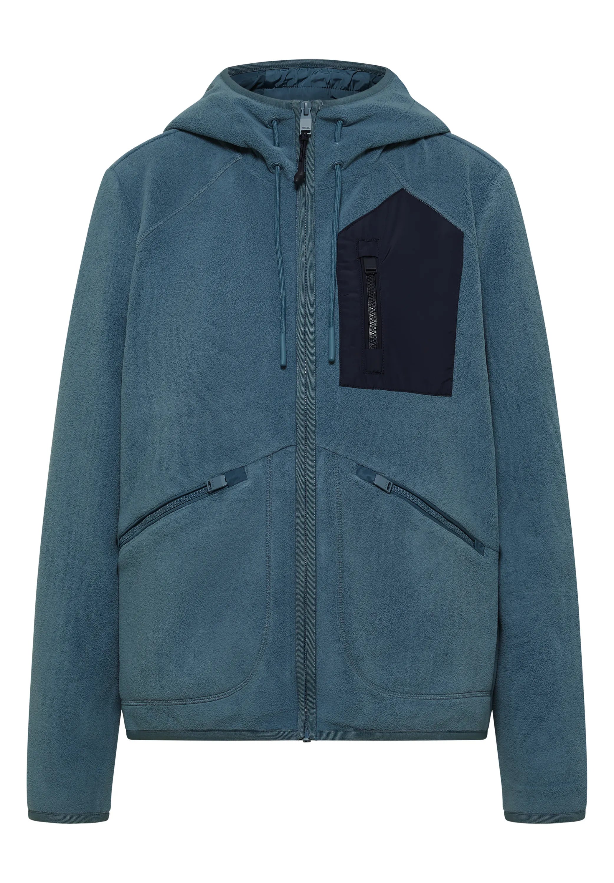 Fleecejacke mit Kapuze