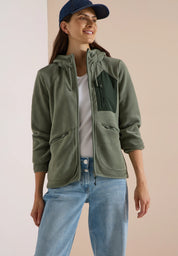 Fleecejacke mit Kapuze