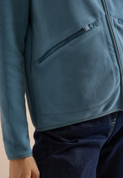 Fleecejacke mit Kapuze