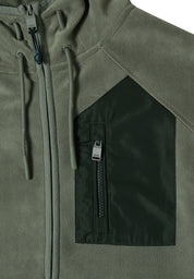 Fleecejacke mit Kapuze