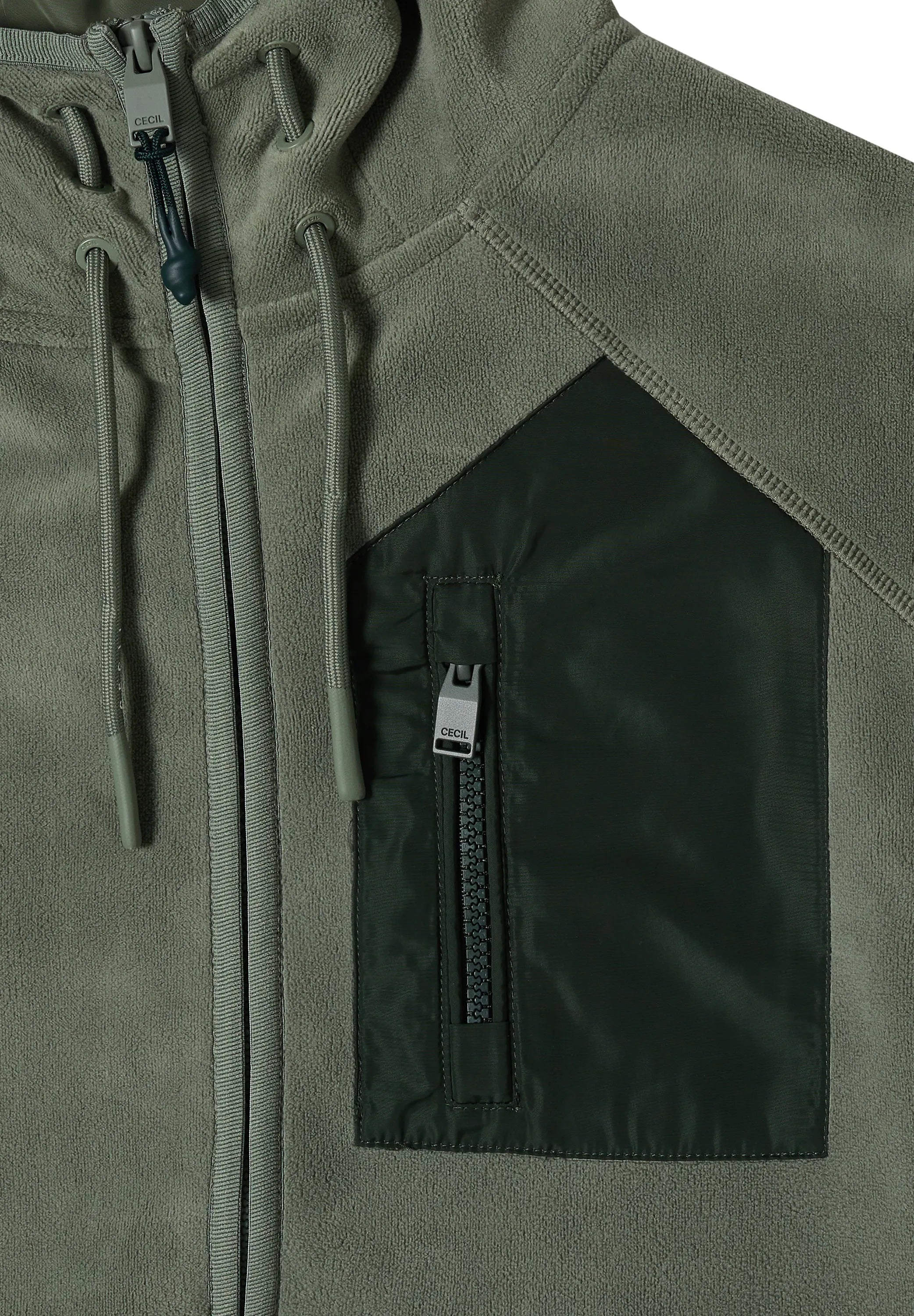 Fleecejacke mit Kapuze