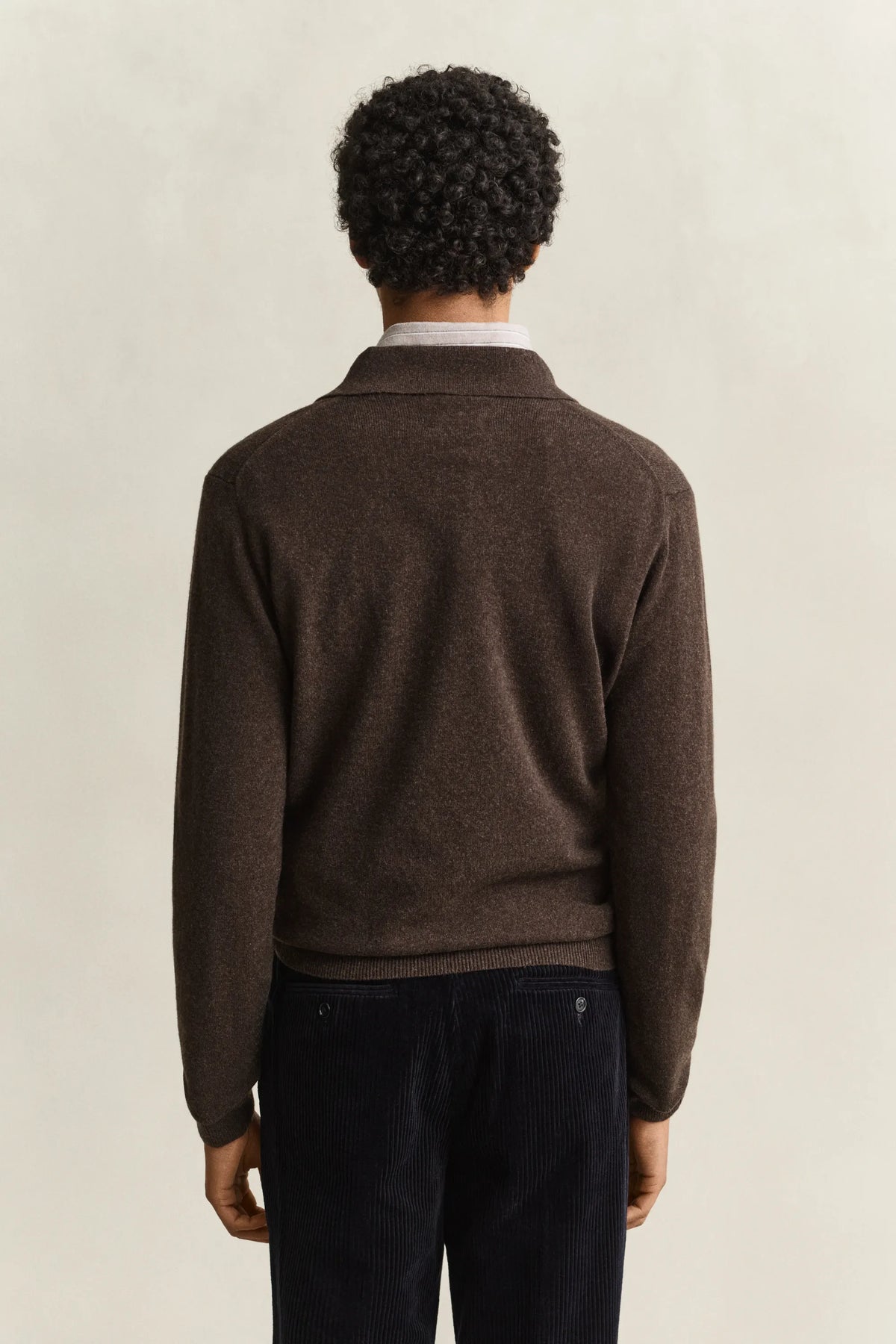 Strickpoloshirt aus Wolle