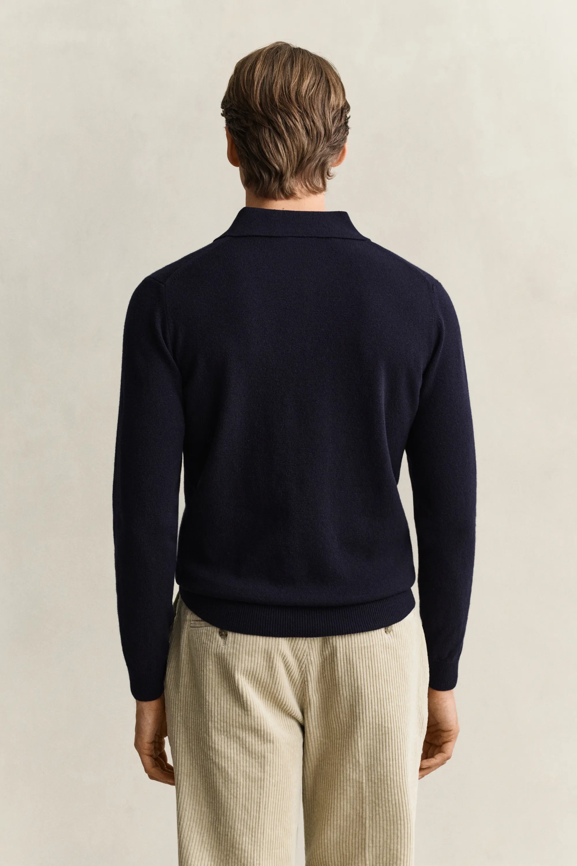 Strickpoloshirt aus Wolle