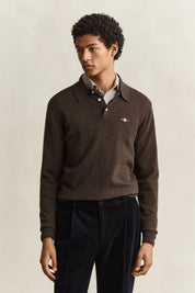 Strickpoloshirt aus Wolle