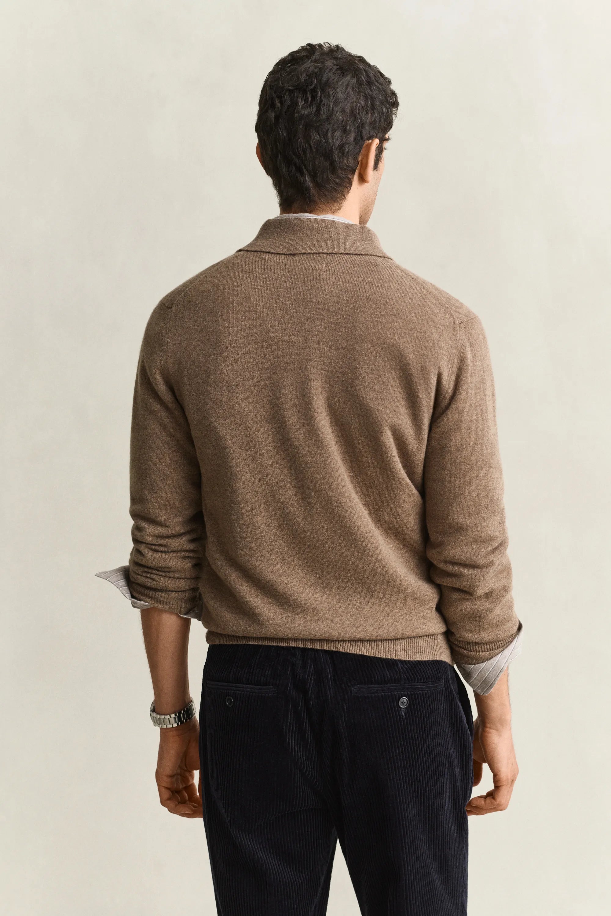 Strickpoloshirt aus Wolle