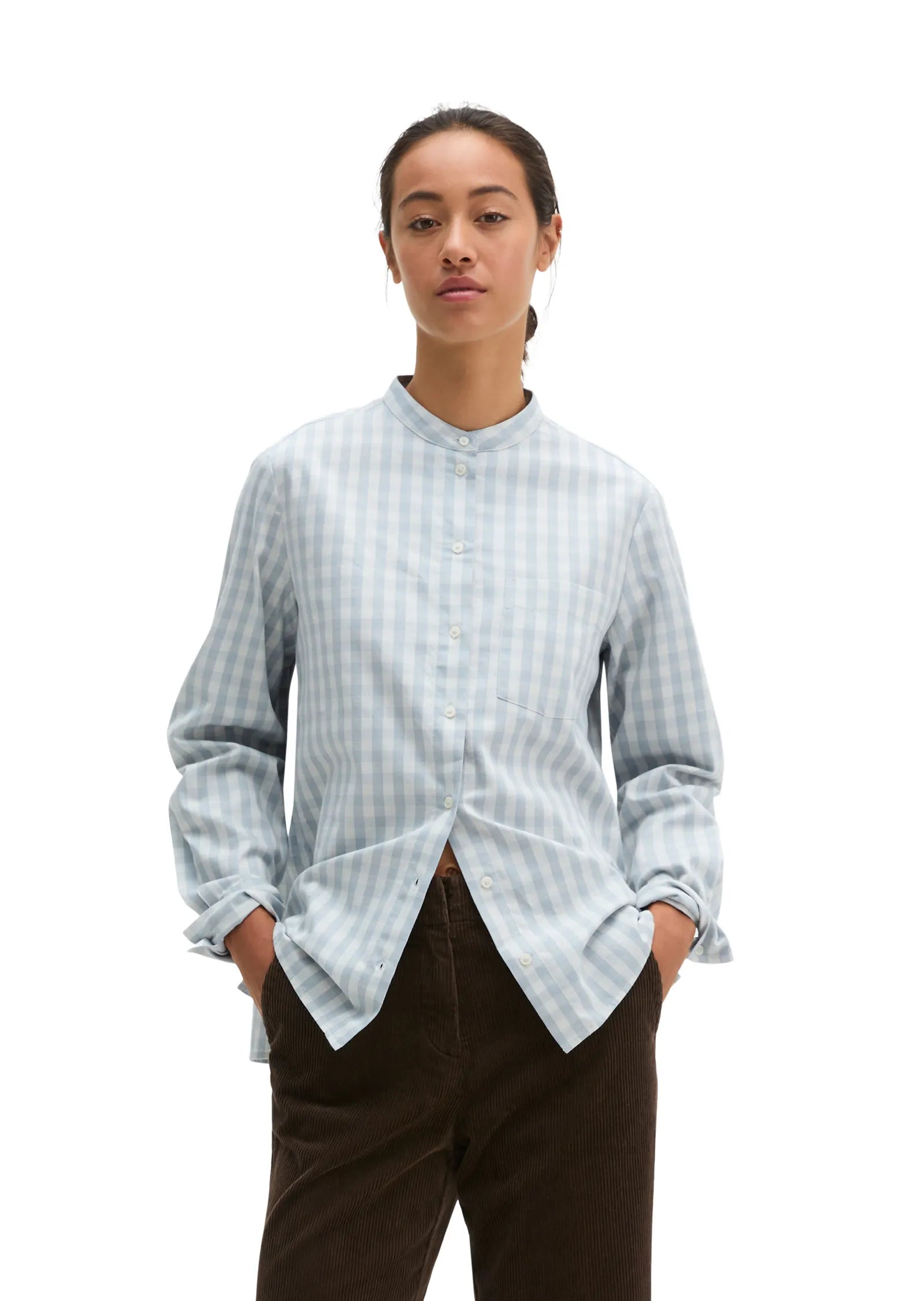 Bluse kariert im Regular-Fit