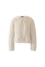 Teddy-Strickjacke