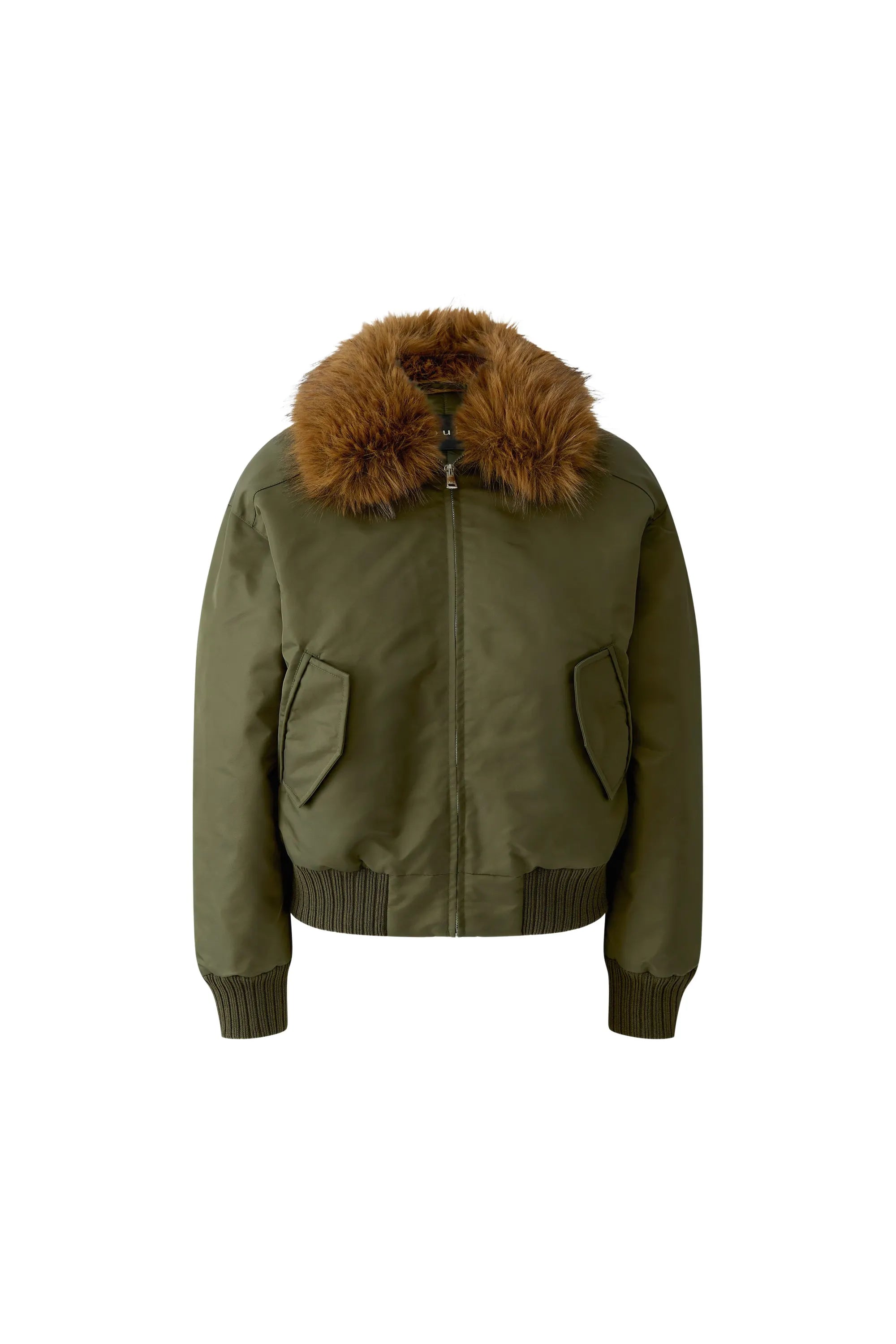 Bomberjacke mit Kunstpelz-Kragen