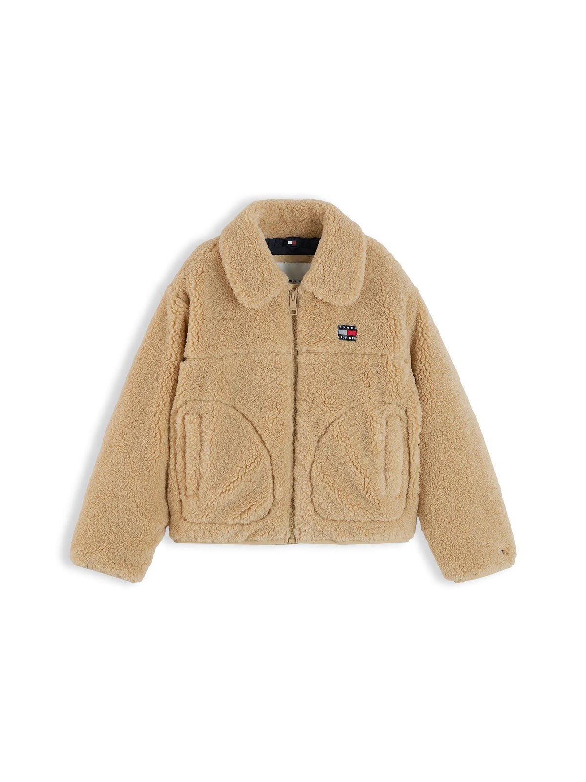 Fleecejacke mit aufliegendem Kragen