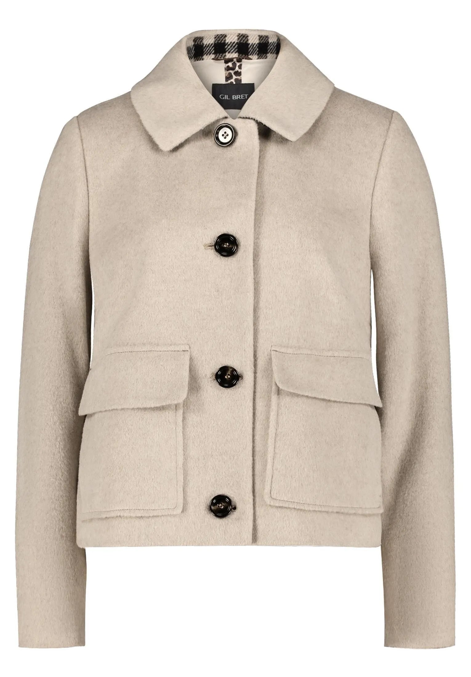 Übergangsjacke mit aufliegendem Kragen