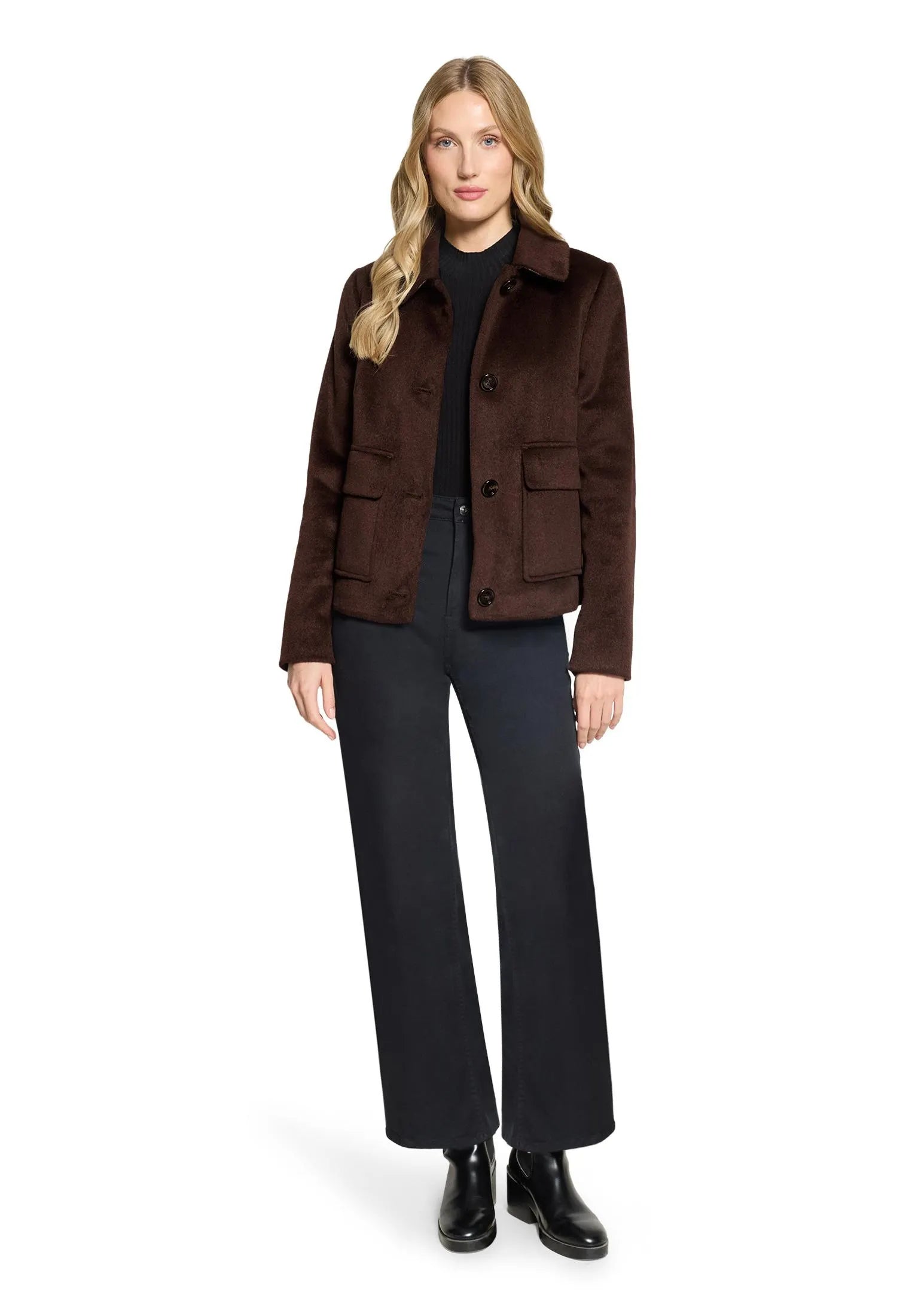Übergangsjacke mit aufliegendem Kragen