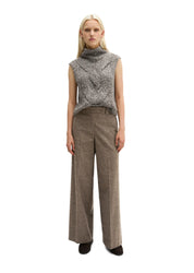 Glencheck-Hose Wide Leg