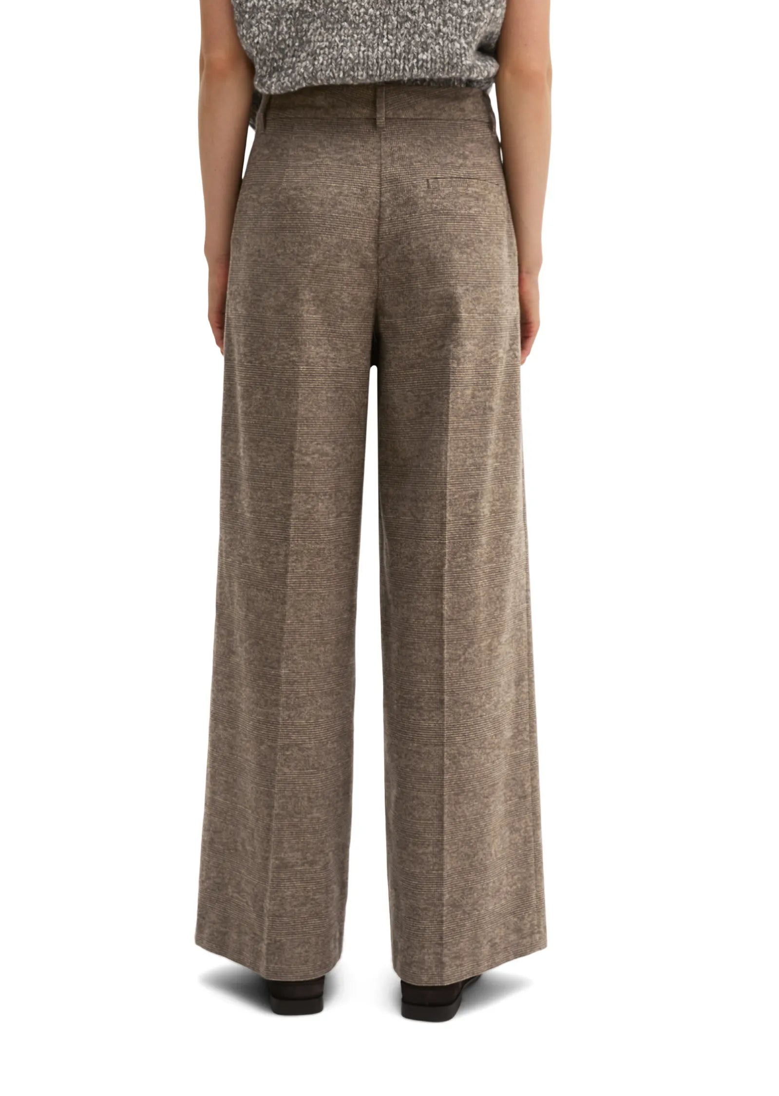 Glencheck-Hose Wide Leg