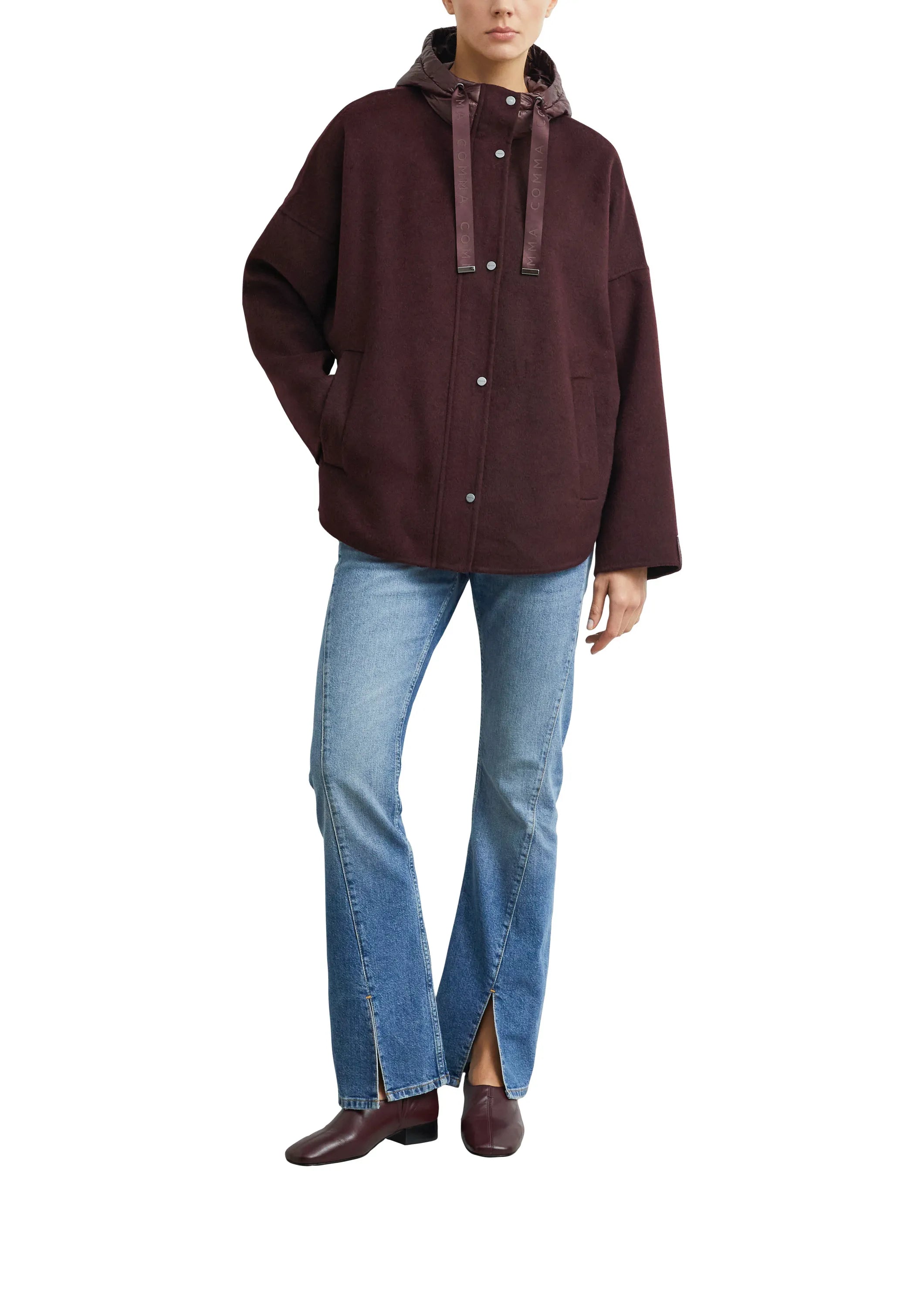 Übergangsjacke mit Kapuze
