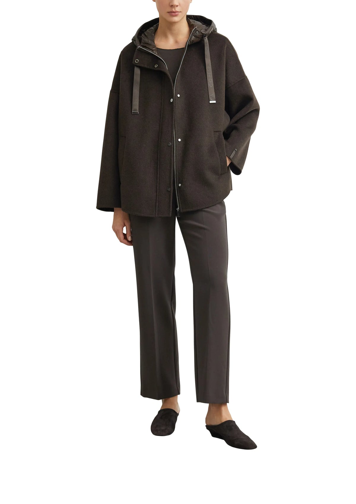 Cape-jacke mit Kapuze
